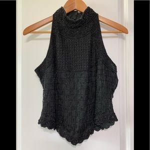 Formal Black Beads and Silk